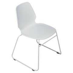 Chaise Selinunte Alias 531 avec assise blanche et cadre en acier laqué