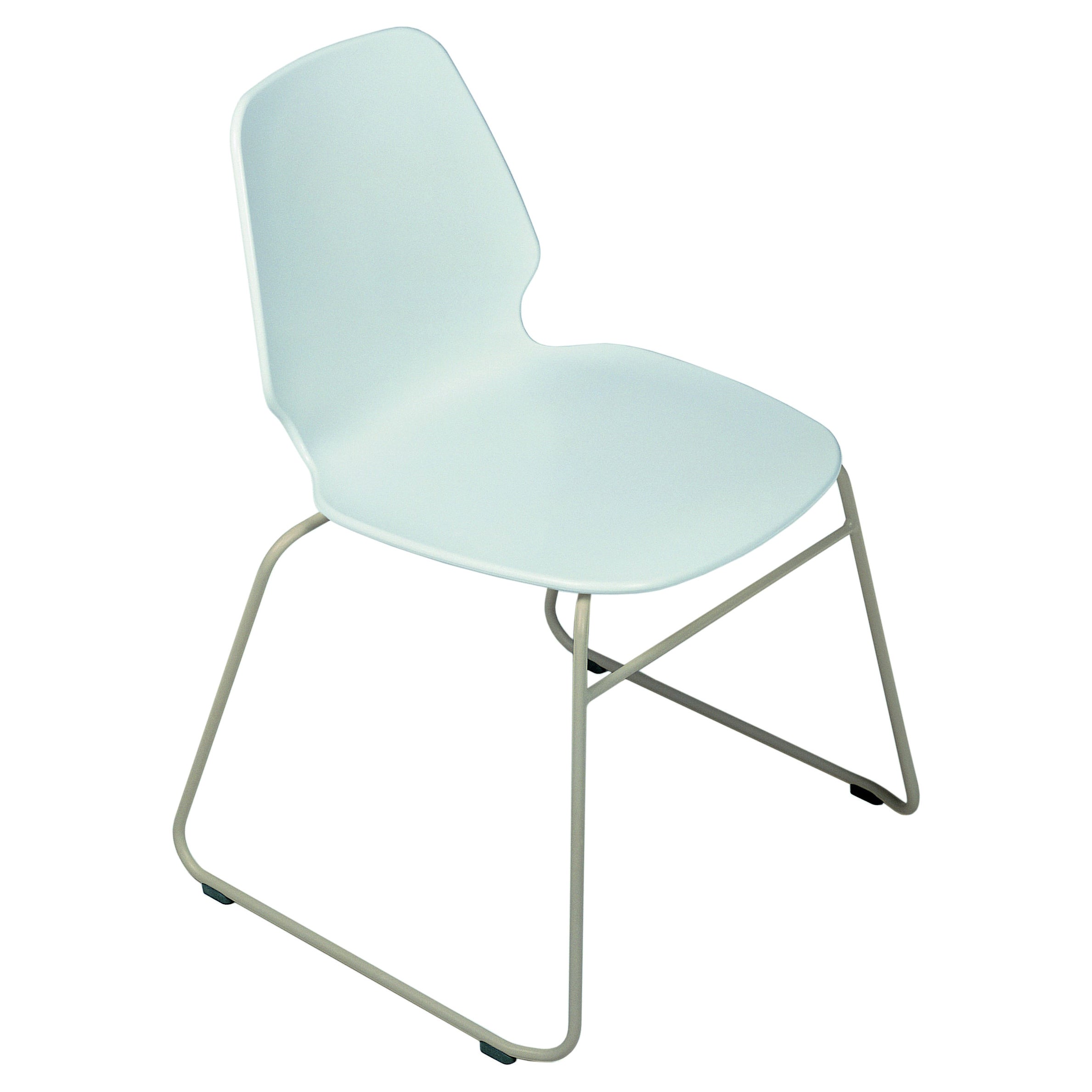 Alias 531 Selinunte Sledge Chair in White Seat and Sand Lacquered Steel Frame
