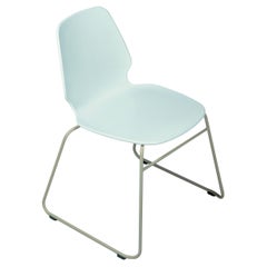 Alias 531 Selinunte Sledge Chair in White Seat and Sand Lacquered Steel Frame