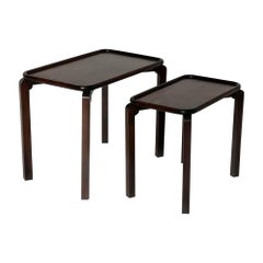 Pair of Amsterdam School Nesting Tables by 't Woonhuys, 1930s