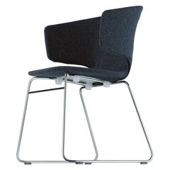 Alias 504 Taormina Sledge Chair in Blue & Chromed Steel Frame by Alfredo Häberli