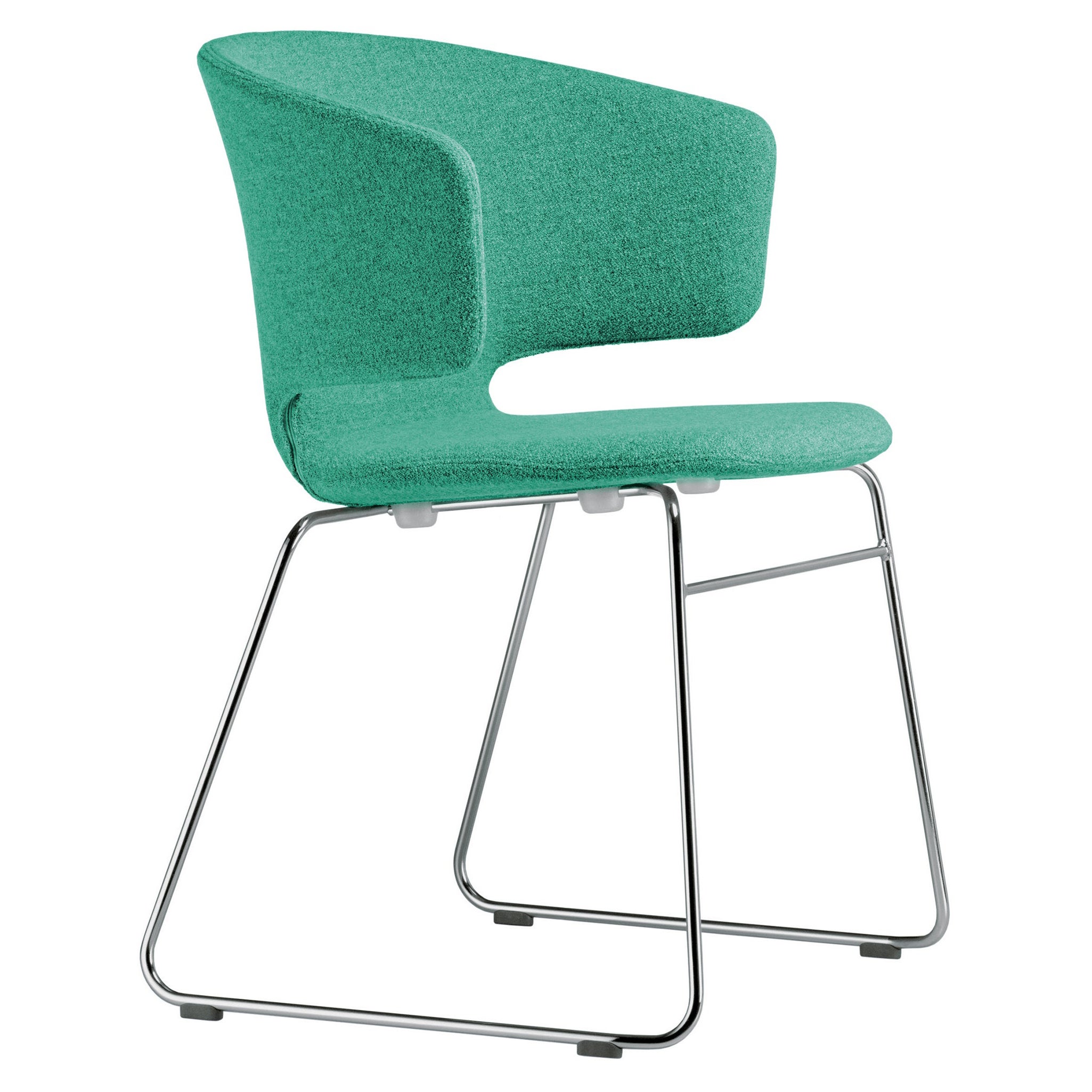 Alias 504 Taormina Sledge Chair in Green with Chromed Steel by Alfredo Häberli For Sale