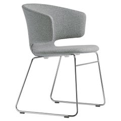 Alias 504 Taormina Sledge Chair in Grey & Chromed Steel Frame by Alfredo Häberli