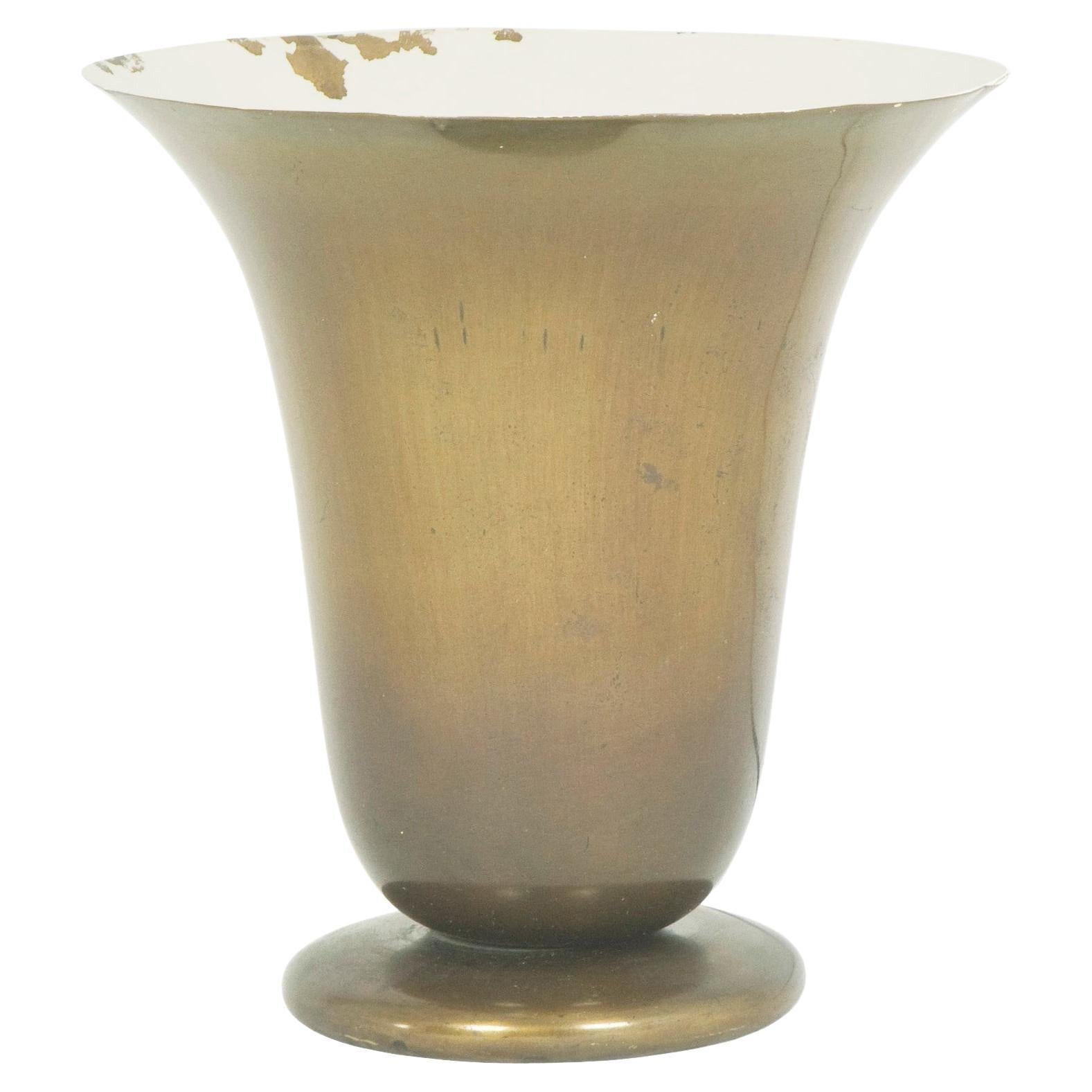 Lampada da tavolo razionalista italiana in ottone degli anni '30 Luminator