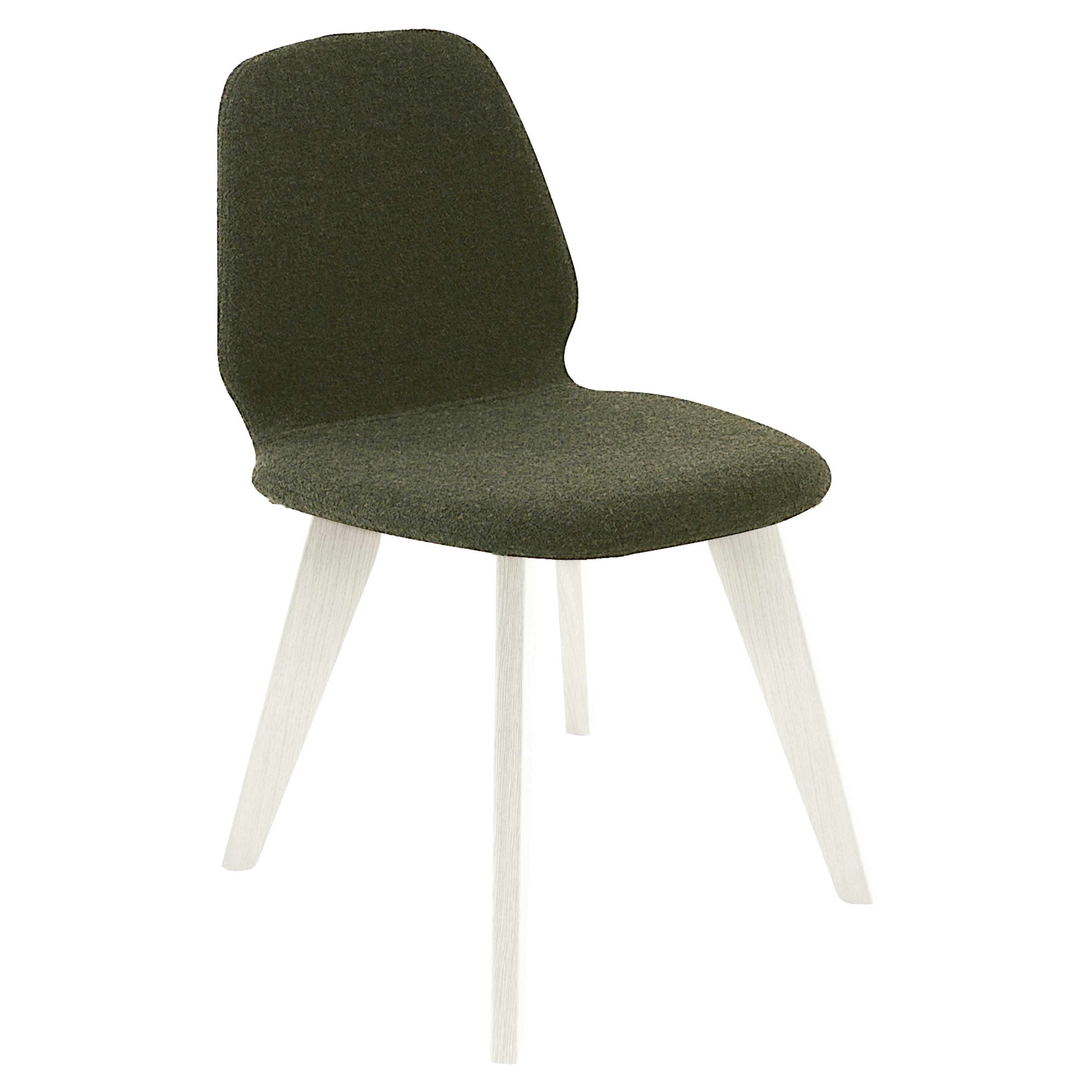 Alias 571 Tindari Wood Chair in Green with Stained Oak Frame by Alfredo Häberli For Sale