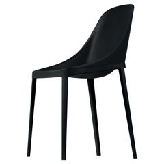 Chaise Elle Alias 070 en noir avec cadre en aluminium laqué d'Eugeni Quitllet