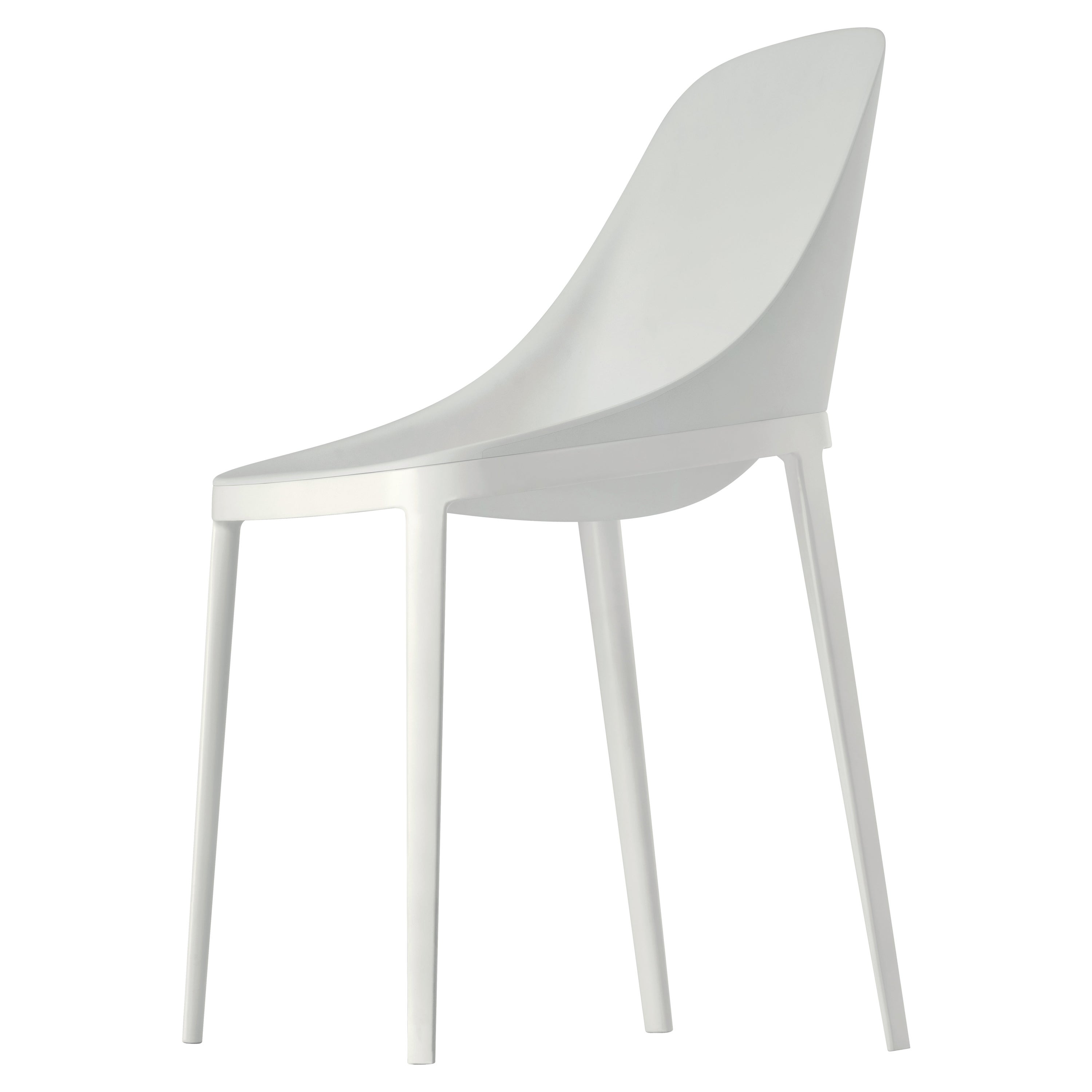 Chaise Elle Alias 070 en blanc avec cadre en aluminium laqué d'Eugeni Quitllet
