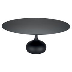 Table Alias 011 Saen avec plateau en MDF laqué noir par Gabriele et Oscar Buratti