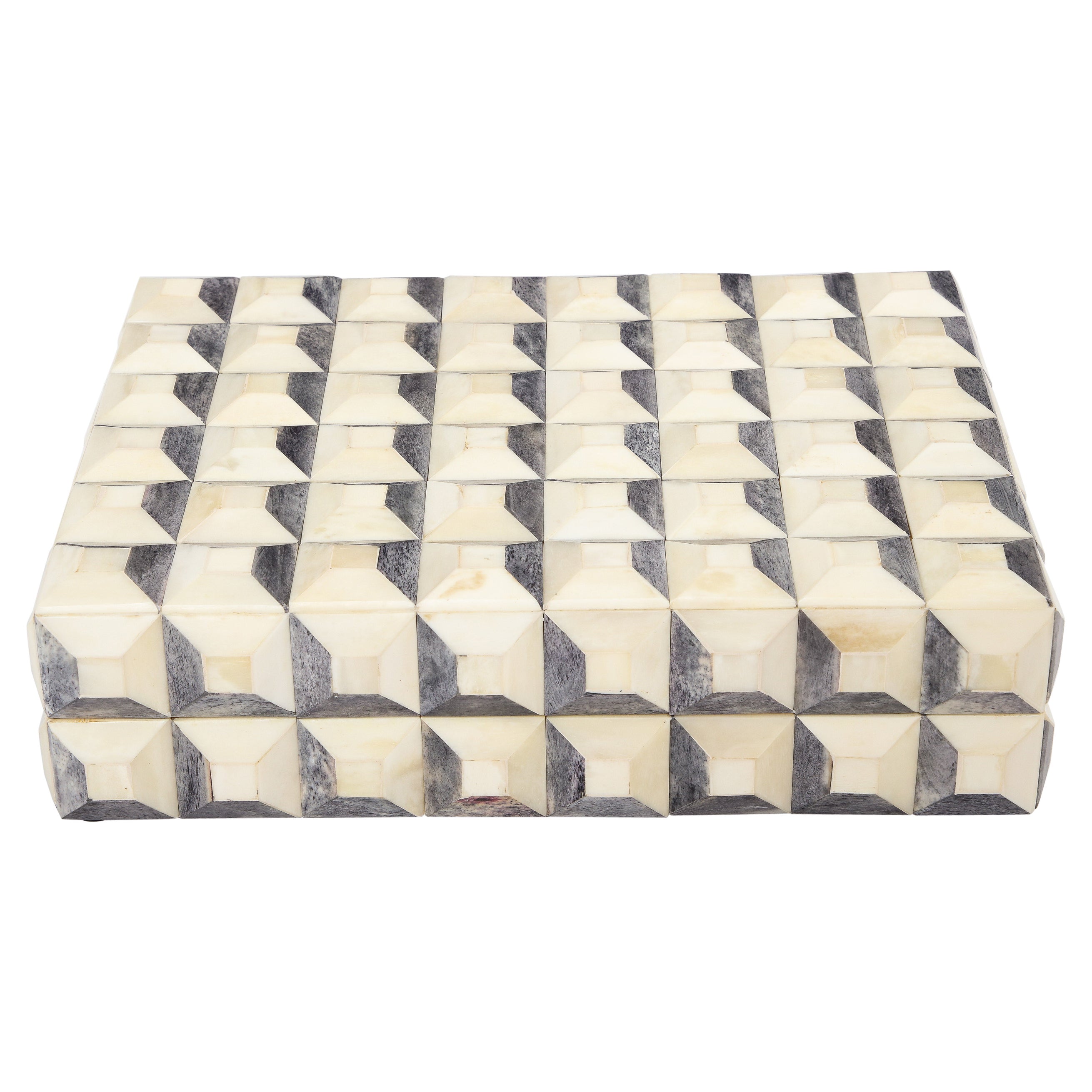 Natural, Grey Bone Dimensional Tiled Box For Sale