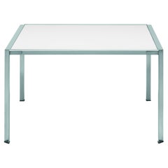 Alias 223_O Green Table with Brushed Stainless Steel Frame and Dekton Top