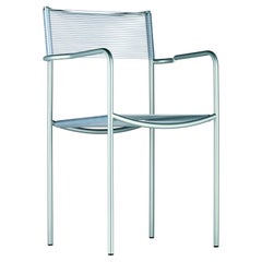 Alias 131 Spaghetti Armrest Armchair with Clear PVC Seat and Chromed Steel Frame