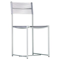 Alias 101 Spaghetti Chair with Clear PVC Seat and Chromed Steel Frame