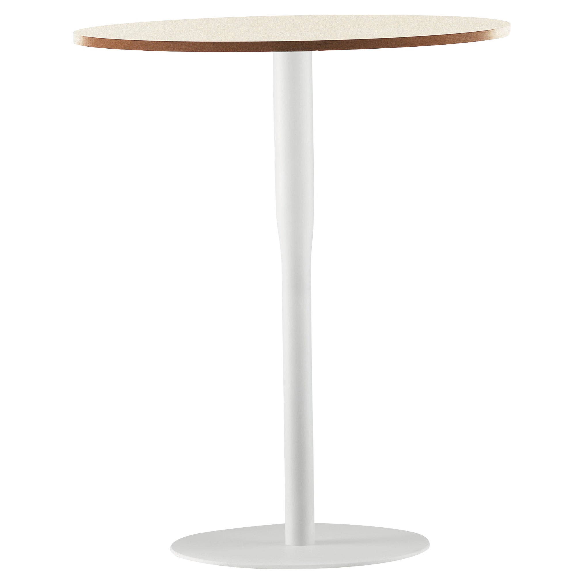 Alias 796 Round Atlas Table in White Top with Lacquered Aluminum Frame For Sale