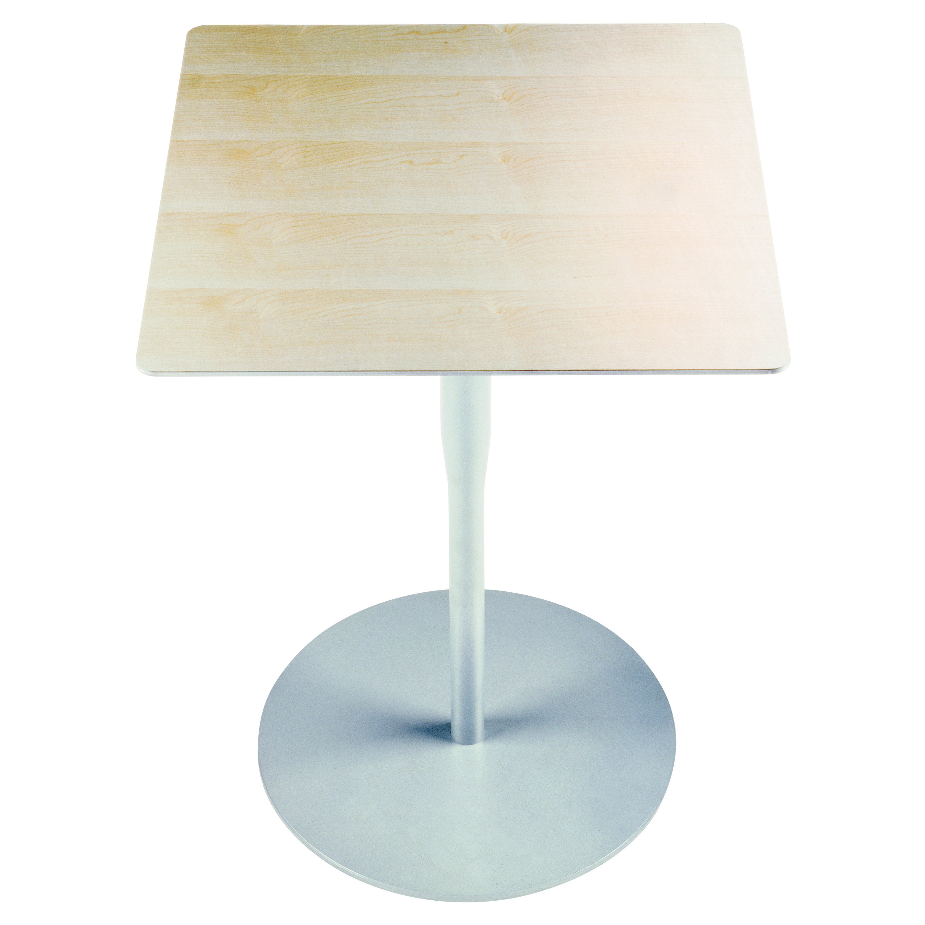 Alias Square Atlas Low Table E in Natural Maple Top with Lacquered Steel Frame For Sale