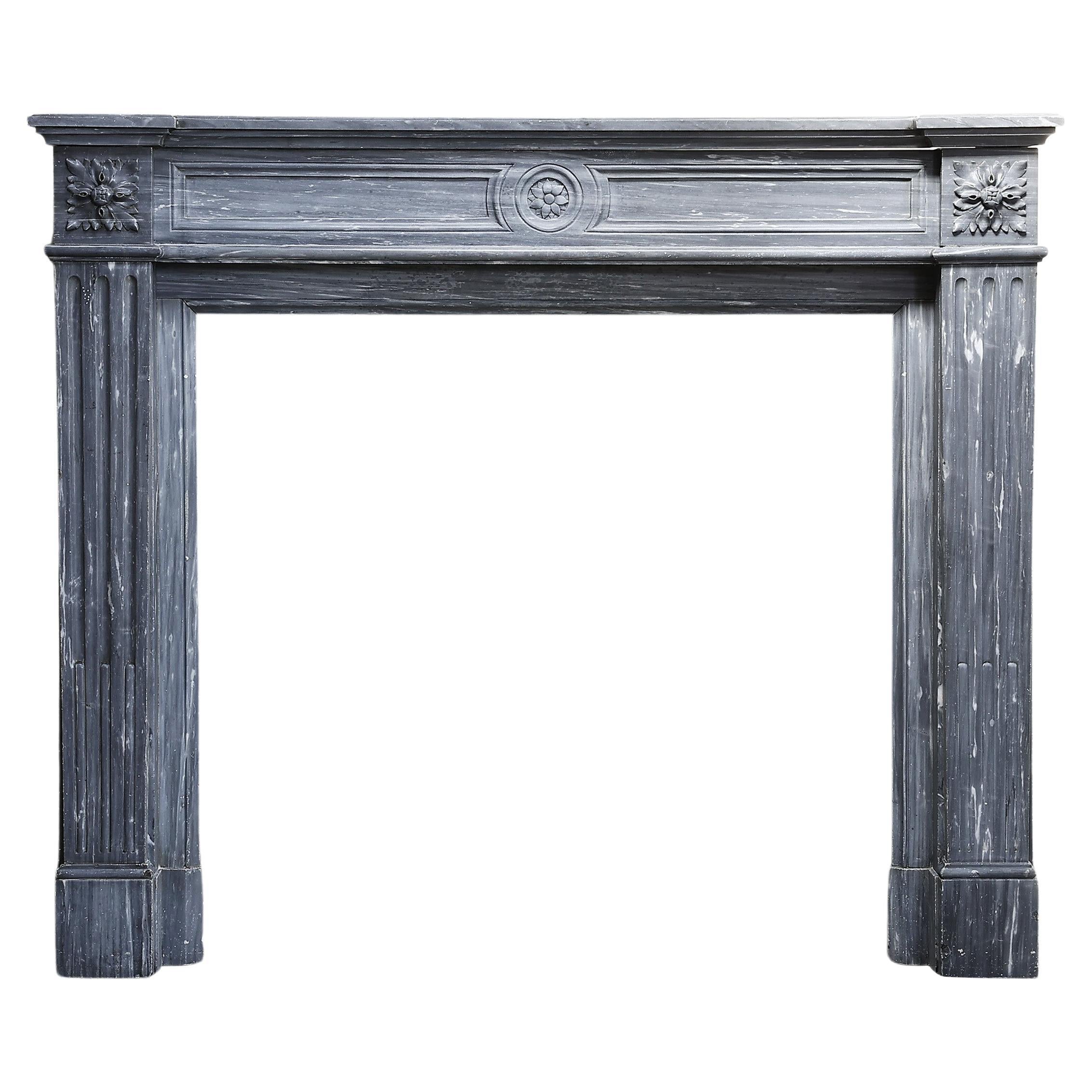 19th Century of Blue Turquin Marble in the Style of Louis XVI For Sale