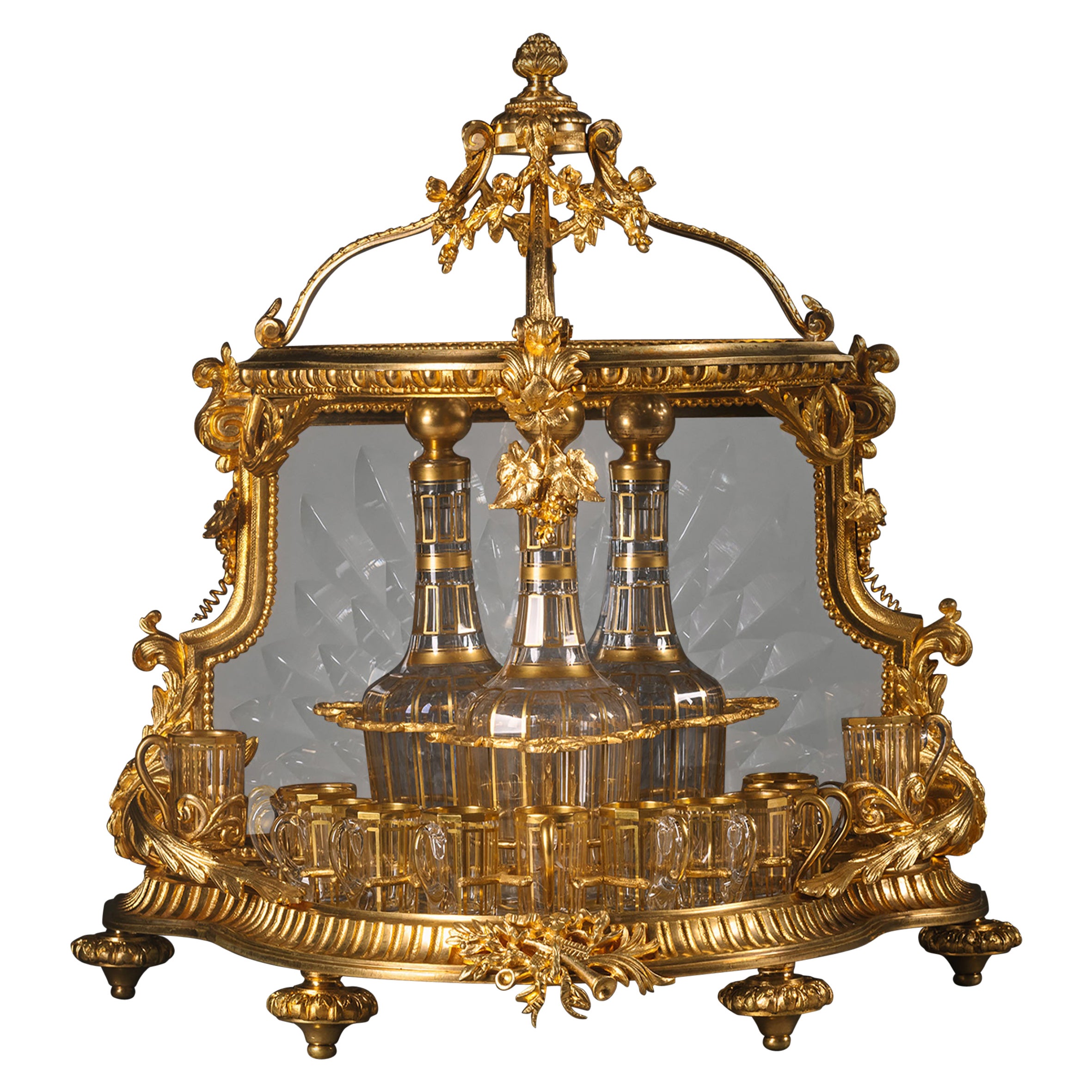 Ensemble de carafes Napoléon III attribué à Baccarat