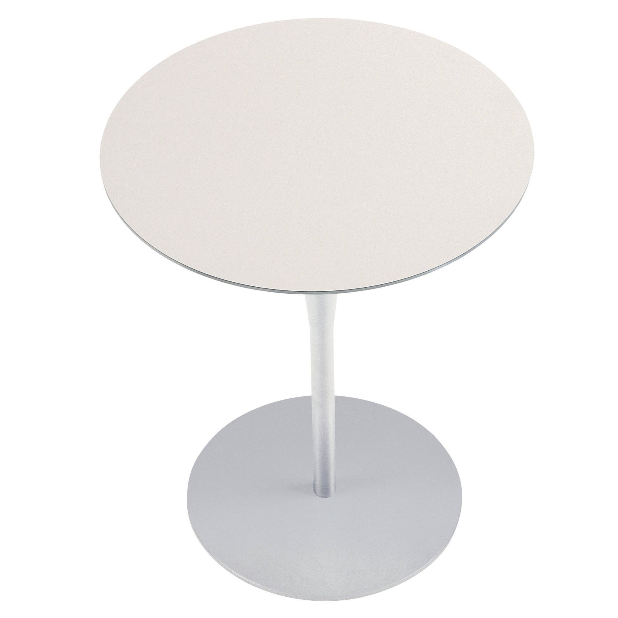 Alias Round Small Atlas Low Table M in White Laminited by Jasper Morrison