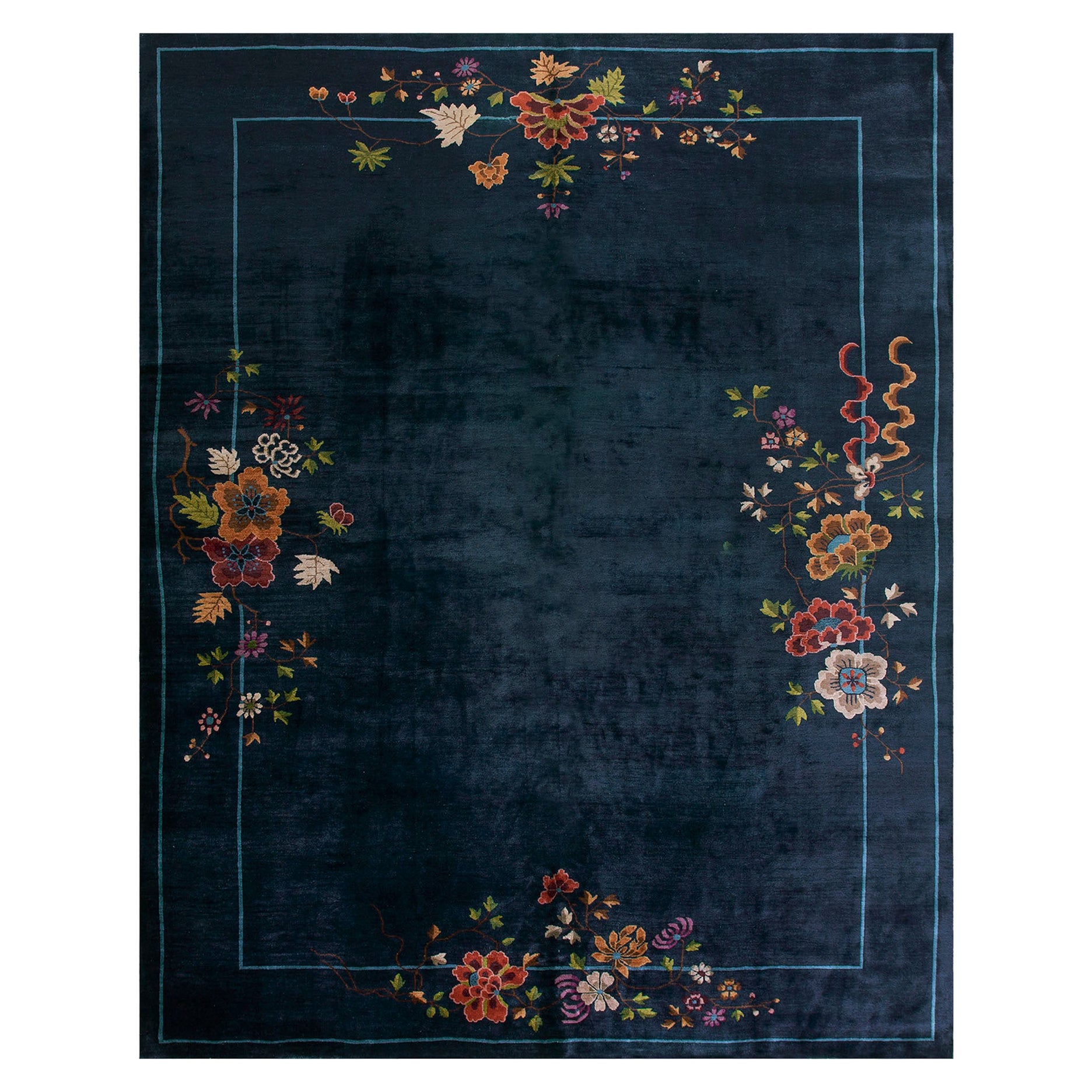 1920s Chinese Art Deco Carpet ( 9' x 11'4" -  275 x 345 cm ) For Sale