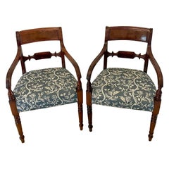 Pair of Antique Regency Quality Mahogany Desk Chairs