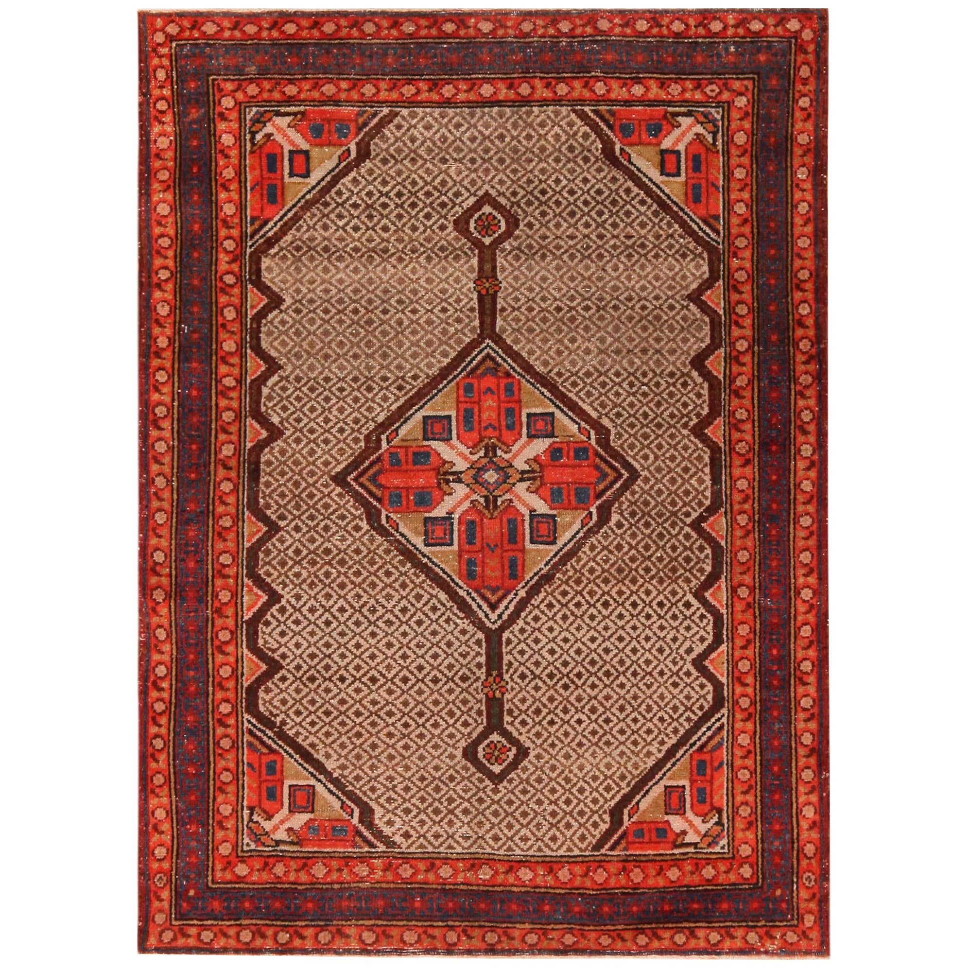 Antique Persian Serab Area Rug. Size: 2 ft 5 in x 3 ft x 4 in