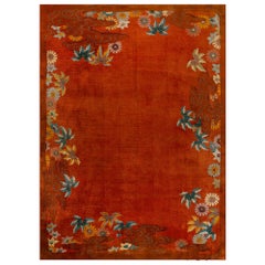 Chinesischer Art-Déco-Teppich aus den 1920er Jahren ( 9''9 x 13''3 - 297 x 404)