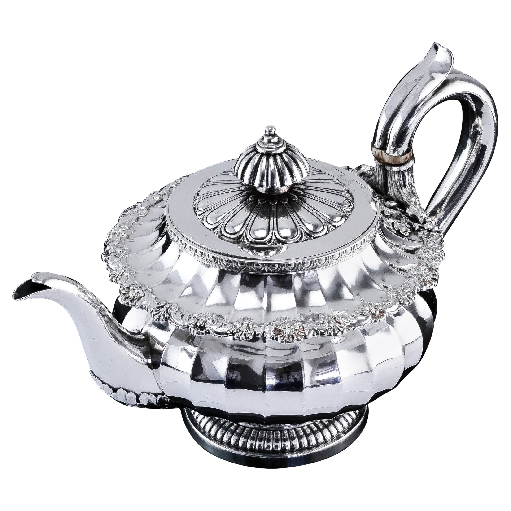 Antique IV English Silver Teapot 1827 at 1stDibs