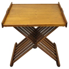 Stewart MacDougall Kipp Stewart Drexel Walnut Folding Campaign Table 'B'