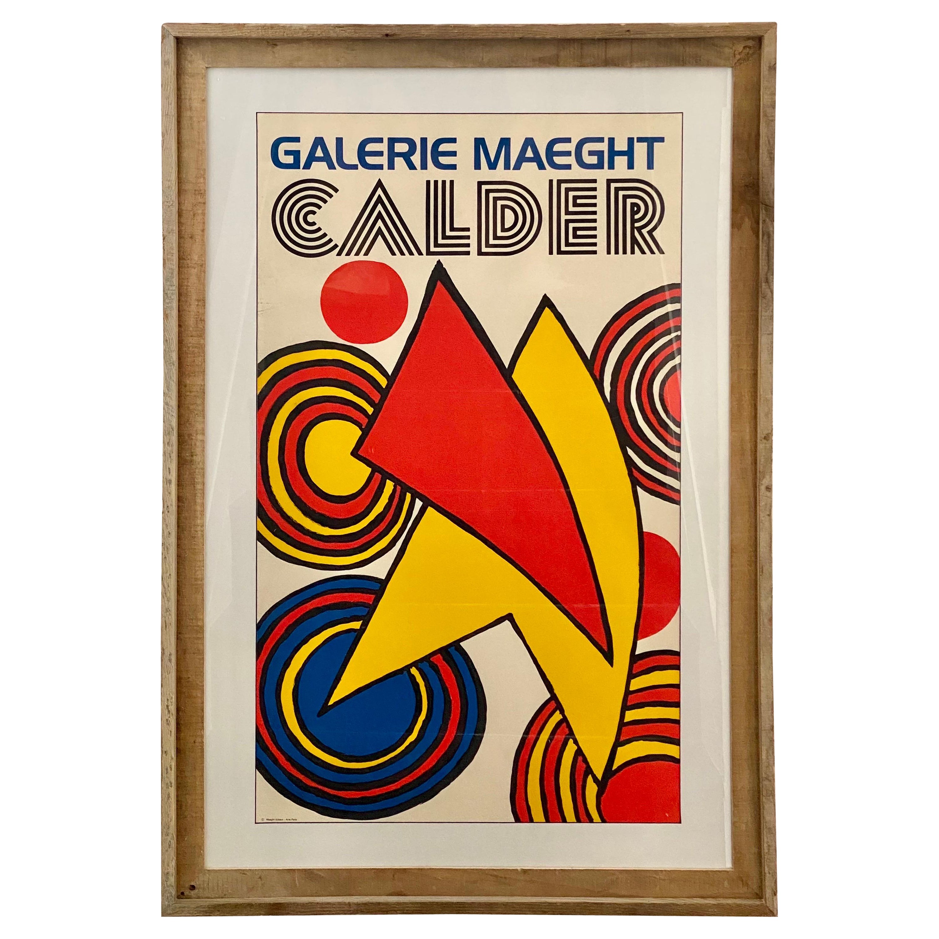 Alexander Calder Galerie Maeght Framed Exhibition Poster, Limited Edition, 1970