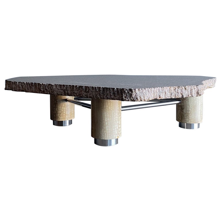 Steve Chase Custom Granite Coffee Table, circa 1985 For Sale at 1stDibs