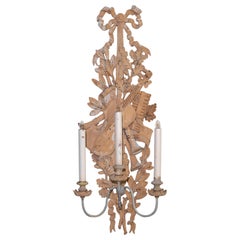 20th Century French Wooden Wall Sconce