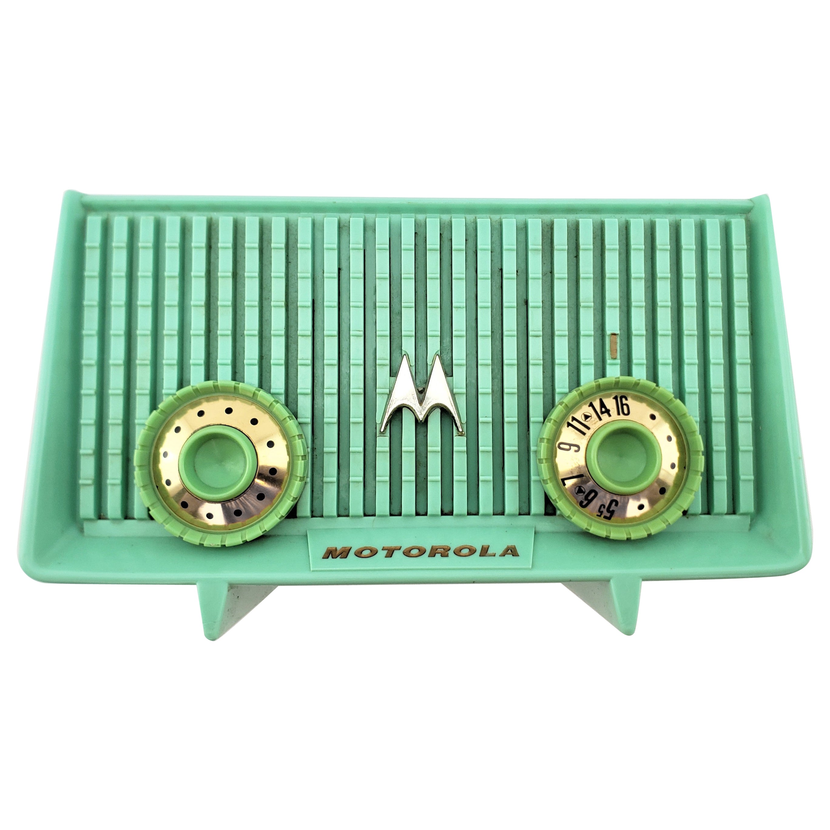 Mid-Century Modern Turquoise Motorola Model MK-56R AM Table Radio
