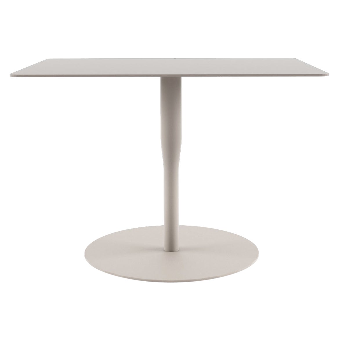 Alias Quadratischer Atlas Niedriger Tisch O mit weißer Platte und lackiertem Stahlrahmen 