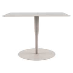 Alias Square Atlas Low Table O in White Top and Lacquered Steel Frame 
