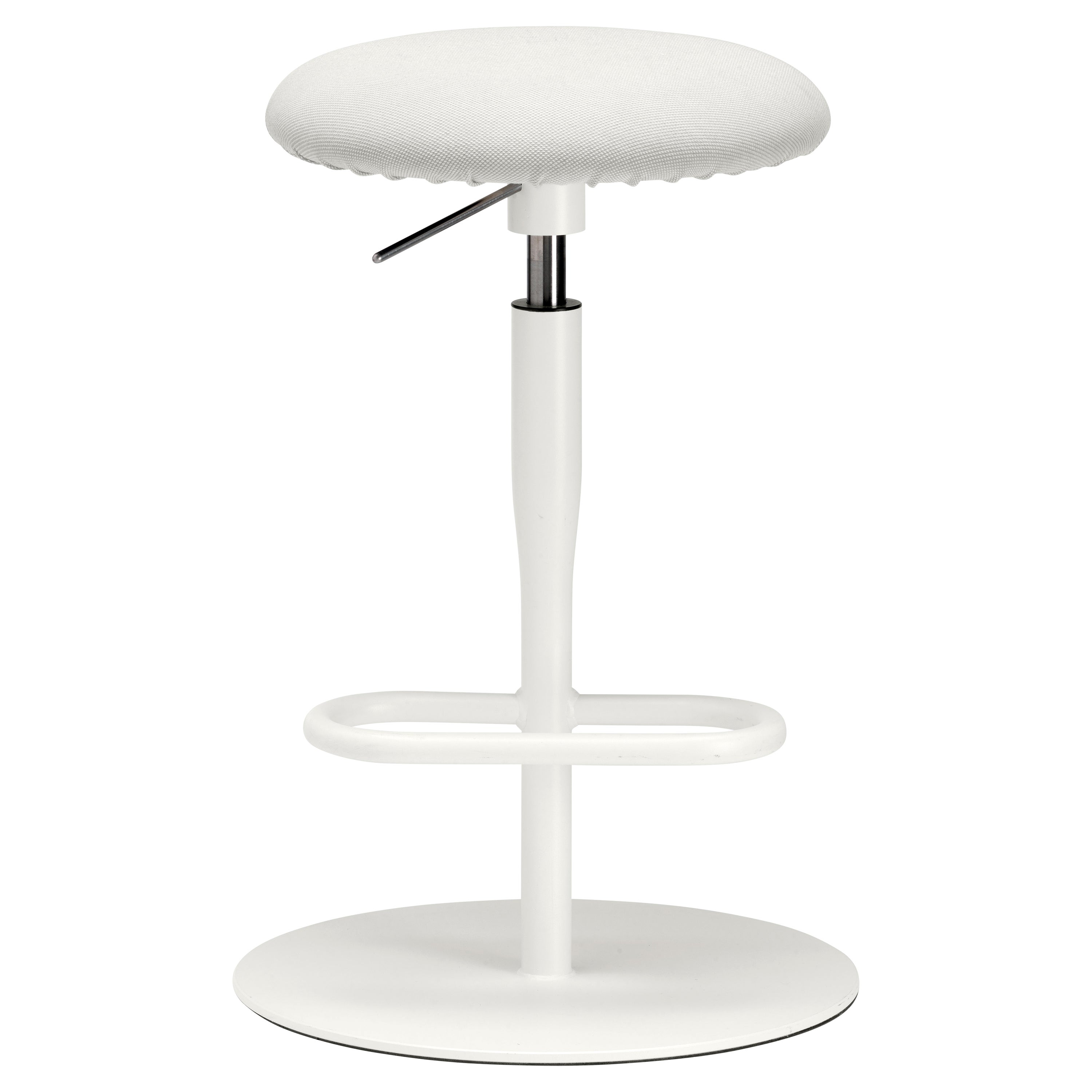 Alias 757 Atlas Adjustable Stool with Upholstery & White Lacquered Steel Frame For Sale