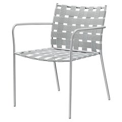 Alias 717 Tagliatelle Outdoor Armchair in White with Stainless Steel Frame