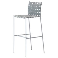 Alias 719 Tagliatelle Outdoor High Stool in Grey Seat and Stainless Steel Frame