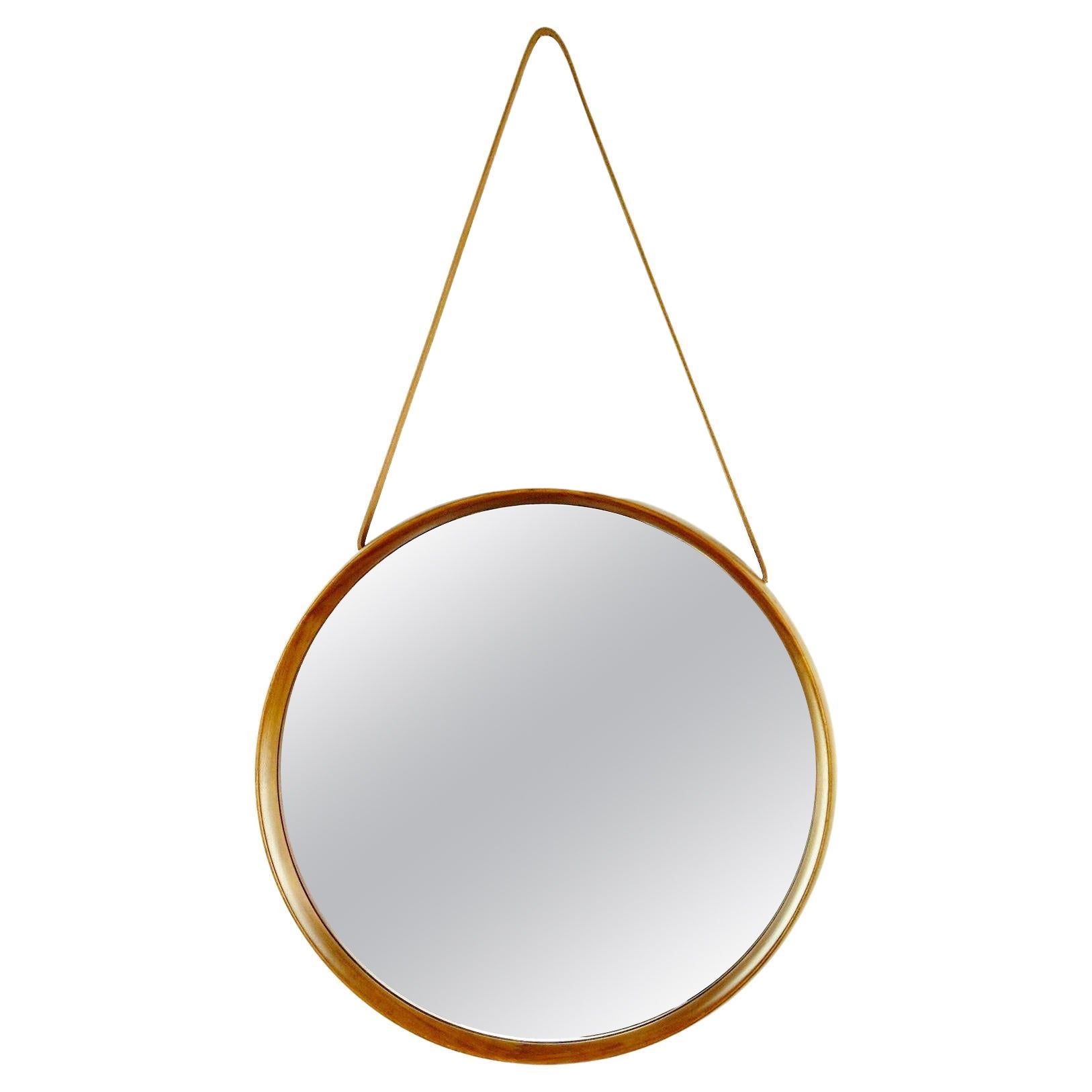 Scandinavian Teak Mirror by Uno and Osten Kristiansson for Luxus Vittsjö Sweden For Sale