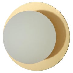 Houseof Brass Opal Disk Wall Light with Metal and Glass Shade