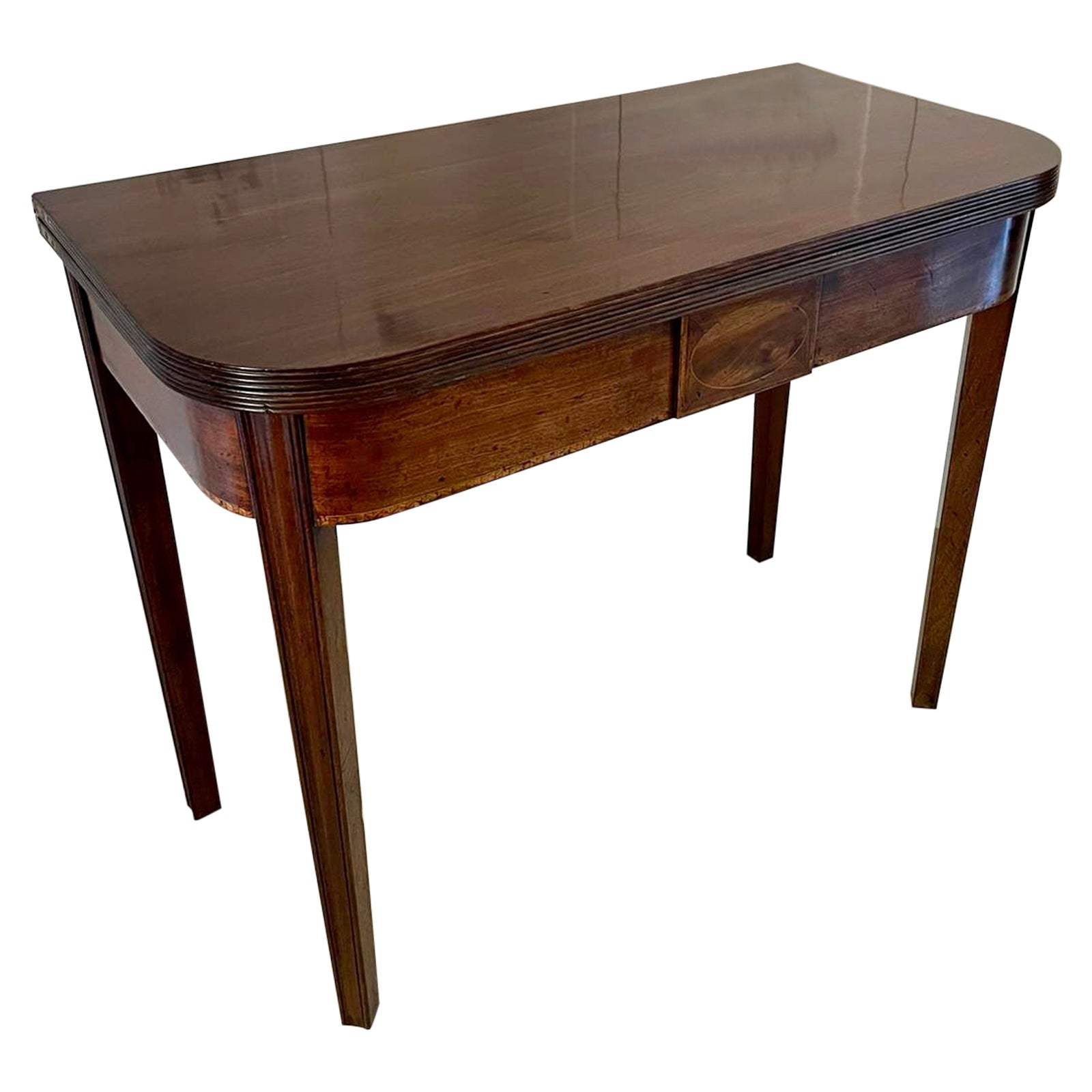 Antique George III Quality Mahogany Tea Table For Sale