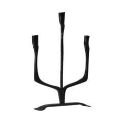 Large Wrought Iron Candle Holder, France, 1940s