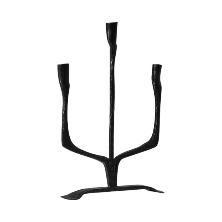 Large Wrought Iron Candle Holder, France, 1940s at 1stDibs