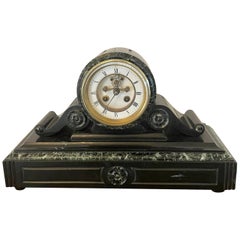 Antique Victorian Quality Drum Head Marble Clock 