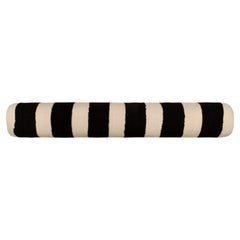Contemporary Black & White Handwoven Cushion / Bolster for on Your Bed or Sofa