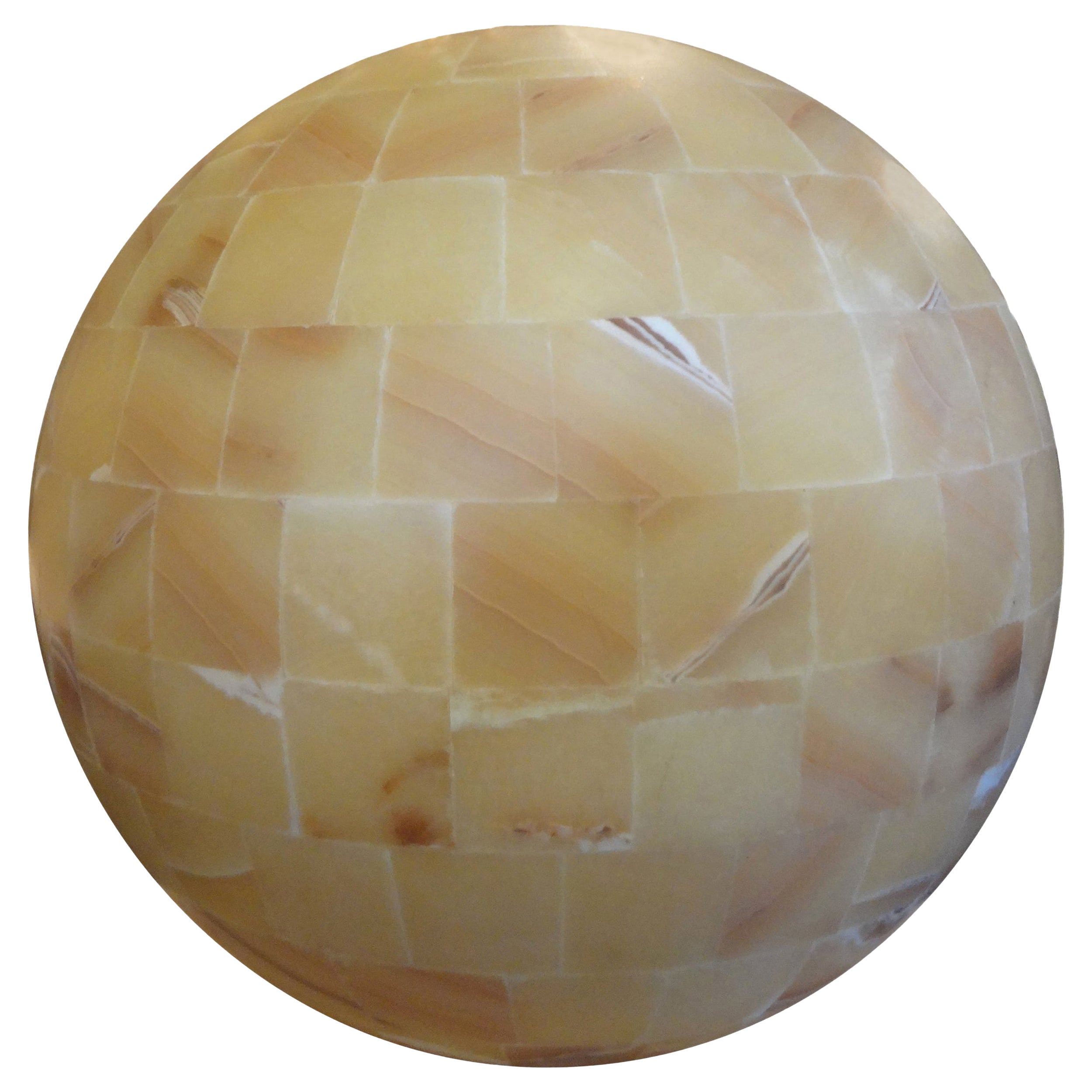 Large Vintage Onyx Sphere Lamp