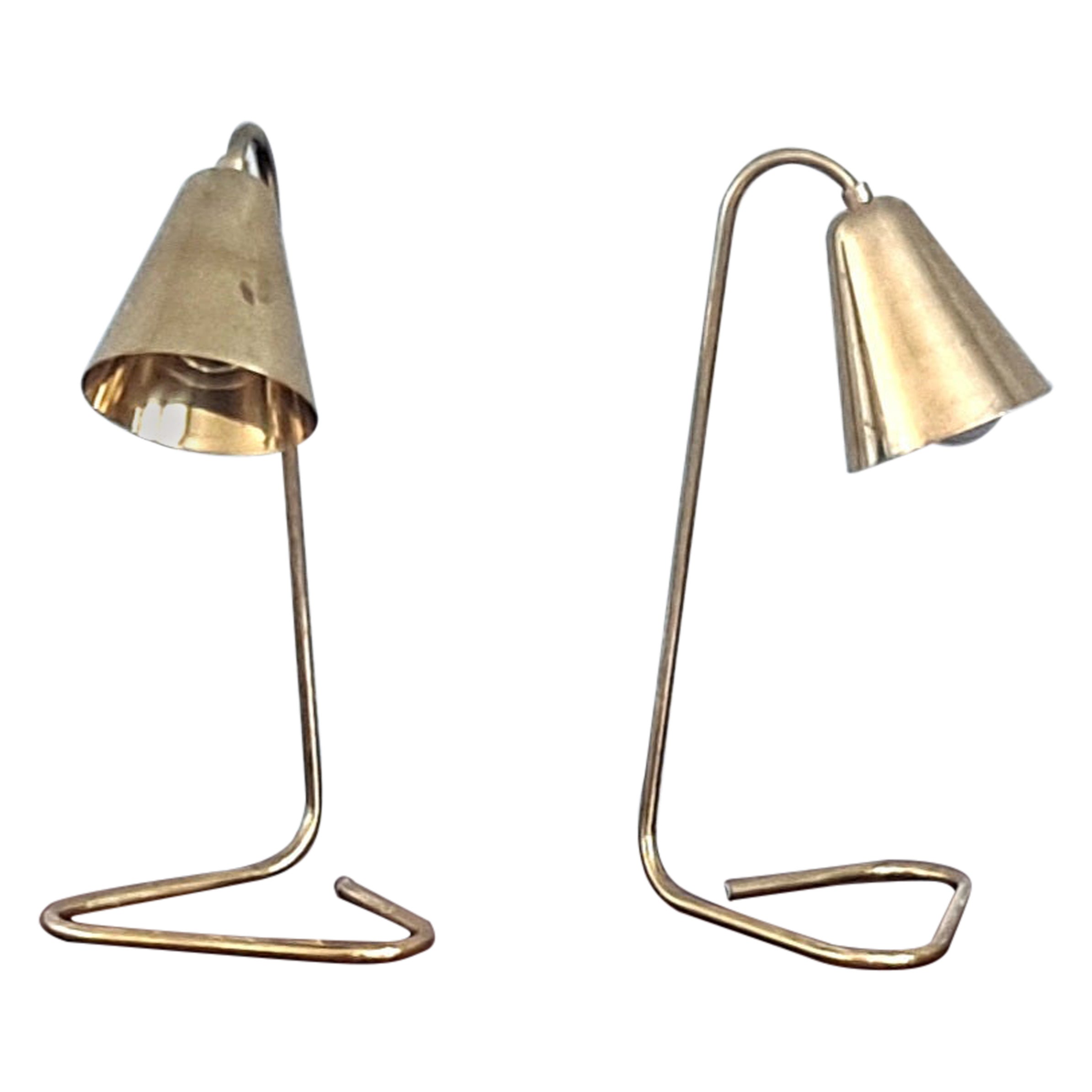 Paire de lampes de table françaises attribuées à Robert Mathieu