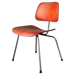 Analine Red Eames DCM Dining Chair Original Patina