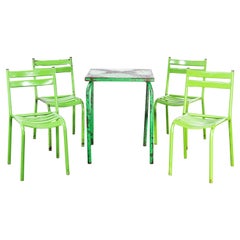 Vintage 1950's Toledo French Outdoor Table and Four Chair Set, '1629.5'