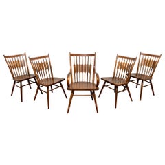 Kipp Stewart Set of Five Centennial Dining Chairs for Drexel Circa 1960s