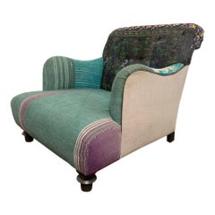 Cisco Brother's Acacia Lounge Chair in Vintage Quilt Upholstery