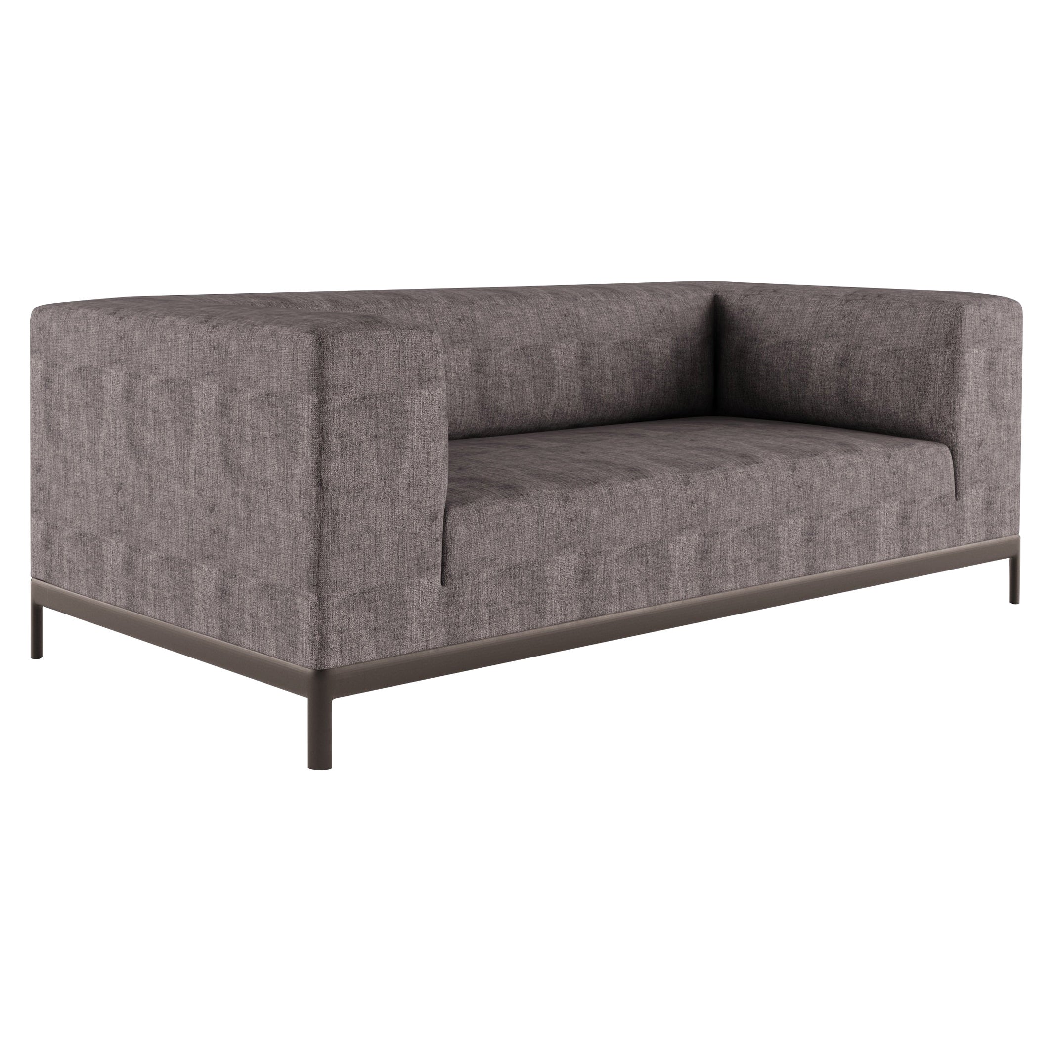 Alias P32 AluZen Soft Sofa 2 Seater with Upholstery and Lacquered Aluminum Frame For Sale
